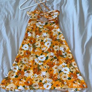 Orange Hawaiian dress